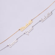 Two Name Handwriting Necklace  Custom Mothers Necklace